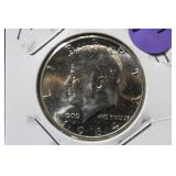 1964 Uncirculated Silver Kennedy Half Dollar