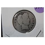 1915-D Barber Silver Quarter