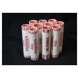 Lot of 10 New Rolls of Lincoln Pennies