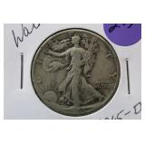 1945-D Walking Liberty Silver Half Dollar