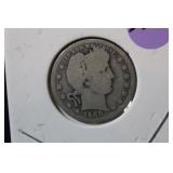 1908-D Barber Silver Quarter