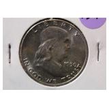 1950 Uncirculated Franklin Silver Half Dollar