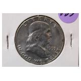 1953-S UNC Franklin Silver Half Dollar