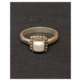 Sterling Silver MOP Ring Sz  9