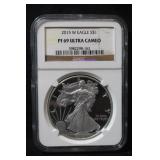2015-W PF69 1oz .999 Silver Eagle Certified