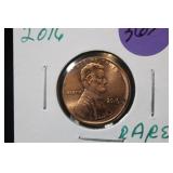 2016 UNC Off Center Strike Penny