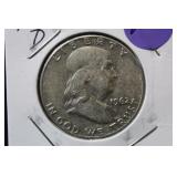 1962-D Franklin Silver Half Dollar