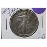 1943-D Walking Liberty Silver Half Dollar