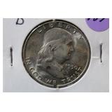 1950-D UNC Franklin Silver Half Dollar