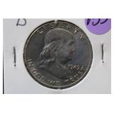 1949-D Uncirculated Franklin Silver Half Dollar
