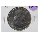 1948-D Uncirculated Franklin Silver Half Dollar
