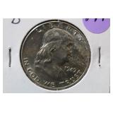 1949-D Uncirculated Franklin Silver Half Dollar