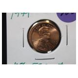 1999 Off Center Strike Lincoln Penny