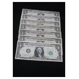 Lot of 7 1963-D Barr Notes 1 Star