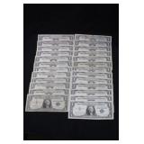 Lot of 25 1957-A $1 Silver Certificates