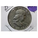 1963-D Franklin Silver Half Dollar