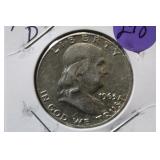 1963-D Franklin Silver Half Dollar