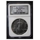 1987 1oz .999 Silver Eagle Certified