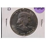 1949-D Uncirculated Franklin Silver Half Dollar