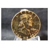 1954 Gold Plated Franklin Silver Half