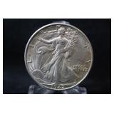 1942-D Walking Liberty Silver Half Dollar