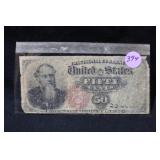 1869 U.S. Fractional Currency 50 Cent