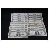 Lot of 19 1957 Silver Certificates 1 Star note