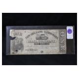 1862 $1 New Orleans & Bayou-Sara Mail Co.