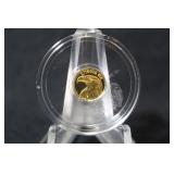 1/100thoz .9999 Pure Gold Coin