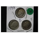 1948 PDS Roosevelt Dimes