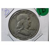 1954-D Silver Franklin Half-Dollar