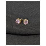 .925 Silver Amethyst Earrings