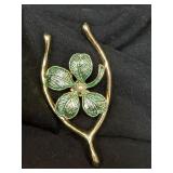 Vintage Double Luck Brooch
