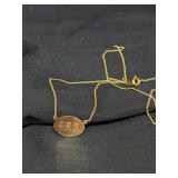 1/20 1TGF Monogram  14" Necklace