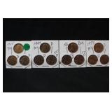 Lot of 4 (3 Mixed Date Lincoln Wheat Pennies)