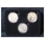 Set of 3 Morgan Silver Dollars 1921 P,D,S