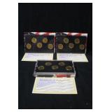 Set of 3 Plated Proof Quarter Sets