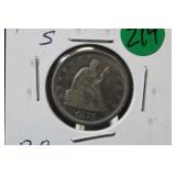 1875-S Silver Seated Liberty 20 Cent Piece