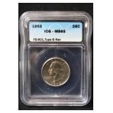 1963 MS65 Washington Silver Quarter