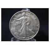 1944-D UNC Walking Liberty Silver Half Dollar
