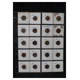 Lot of 20 Lincoln Wheat Cents