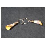 Copper and Porcelain Artisan Calla Lily Earrings