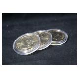 Lot of 3 uncirculated Presidential Dollars