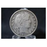 1915-S Barber Silver Half Dollar