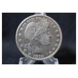 1915-S Barber Silver Half Dollar