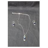 Beautiful Vintage Set of "Firefly" Necklace and