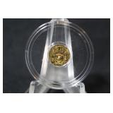 1/200th oz .9999 Pure Gold Coin
