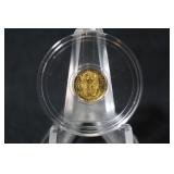 1/200th oz .9999 Pure Gold Coin