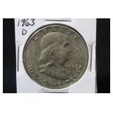 1963-D Franklin Silver Half Dollar