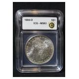 1884-O MS63 Morgan Silver Dollar Certified